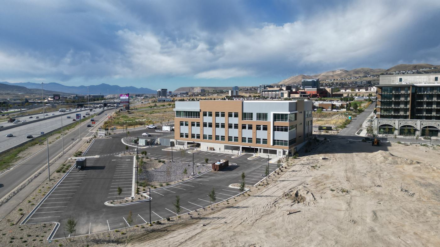 Building beside the I-15 corridor
